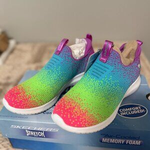 Skechers - Girls Ultra Flex - Color Perfect Slip On Shoes, Size 12.5, NIB